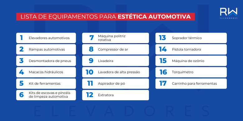 17 Equipamentos para estetica automotiva
