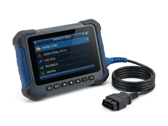 Scanner de diagnóstico automotivo com cabo OBD2
