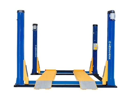 Elevador automotivo de quatro colunas com plataforma
