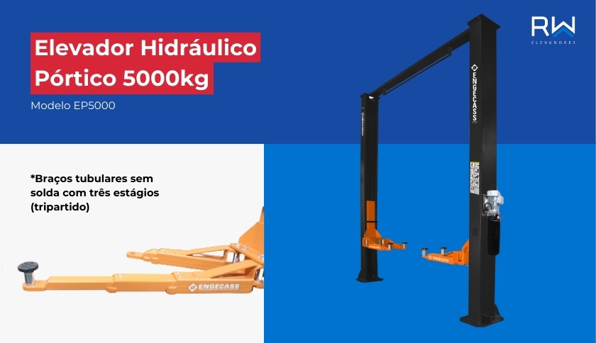 Elevador Hidráulico Pórtico 5.000kg EP-5000 Monofásico Engecass