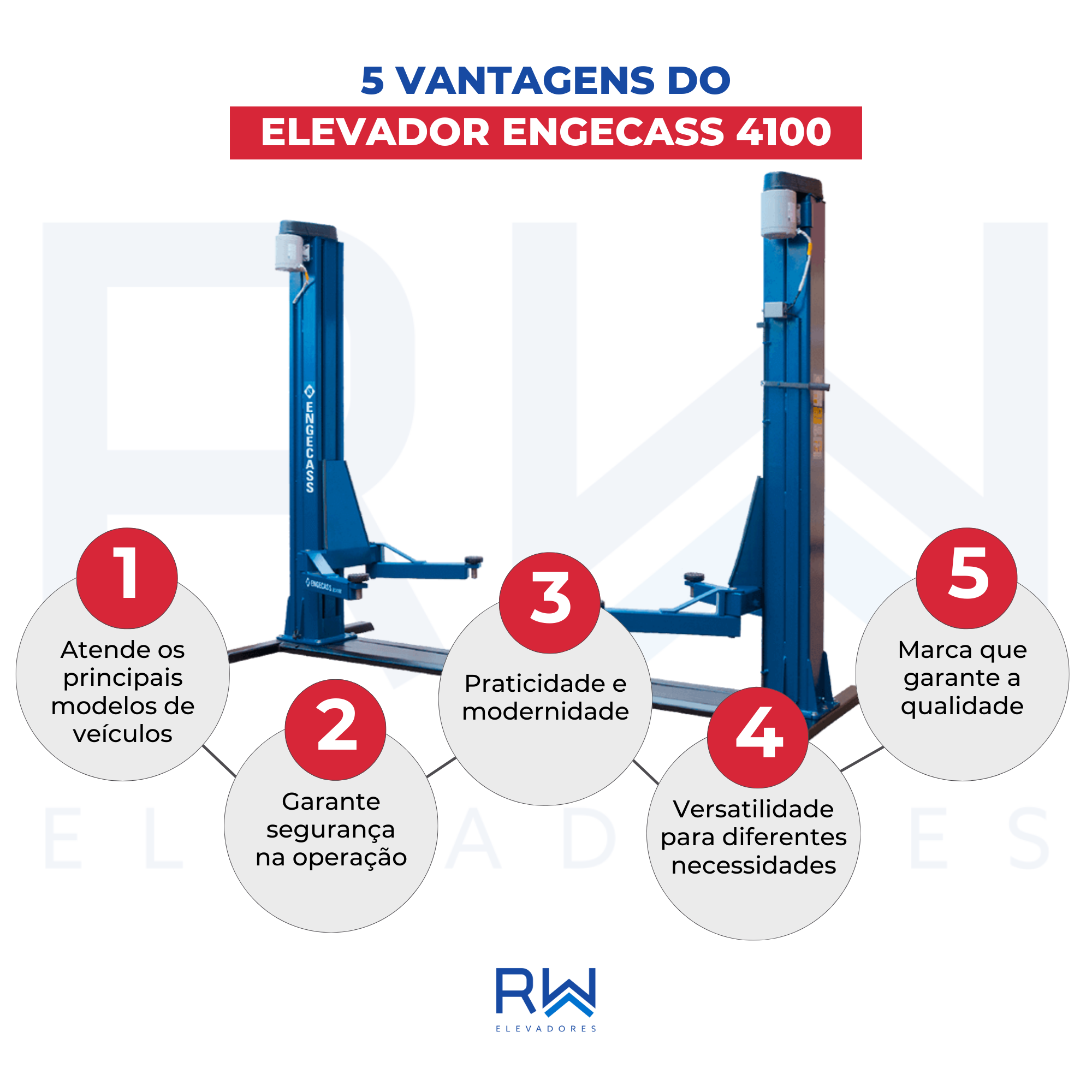 Vantagens do Elevador Automotivo 4100 Engecass